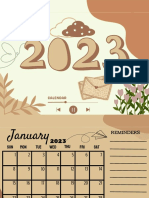 2023 Calendar with Holidays and Reminders