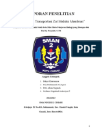 Laporan Praktikum Transportasi Zat Melalui Membran