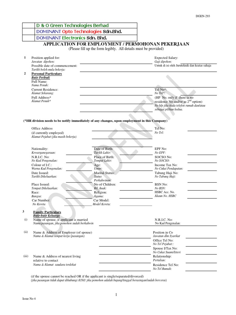D&O Green Technologies Job Application | PDF | Cognitive Science ...