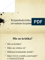 Kirjanduskriitika Töötuba