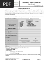 Credential Verification Form Non-Clinical (Without Signature Page)