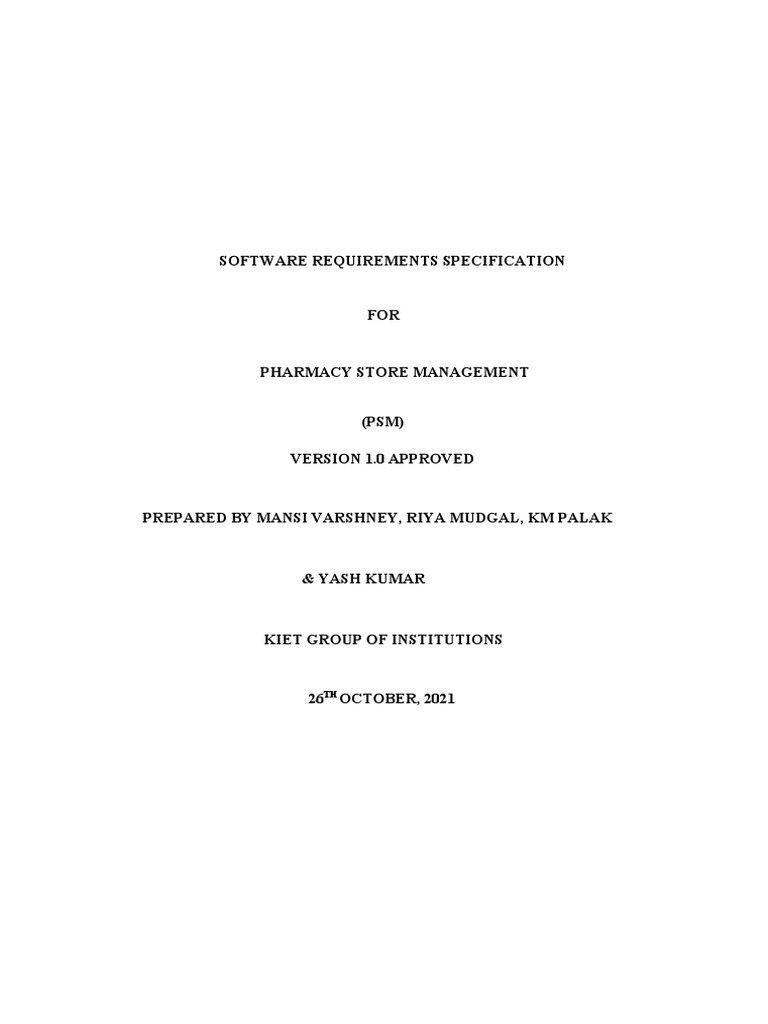 Software Requirements Specification New FINAL | PDF | User (Computing