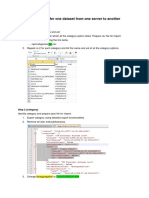 Dataset Transfer From One Server To Another