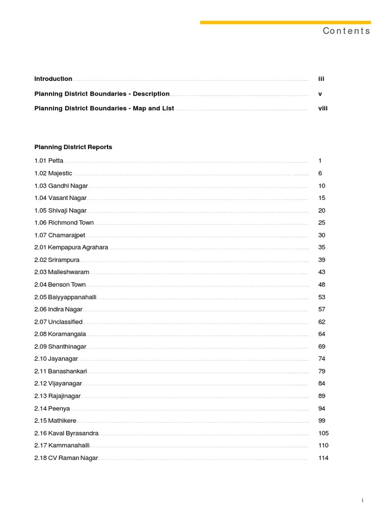 Planning District Report Pdf Traffic City