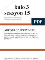 Artikulo 3 Seksyon 15