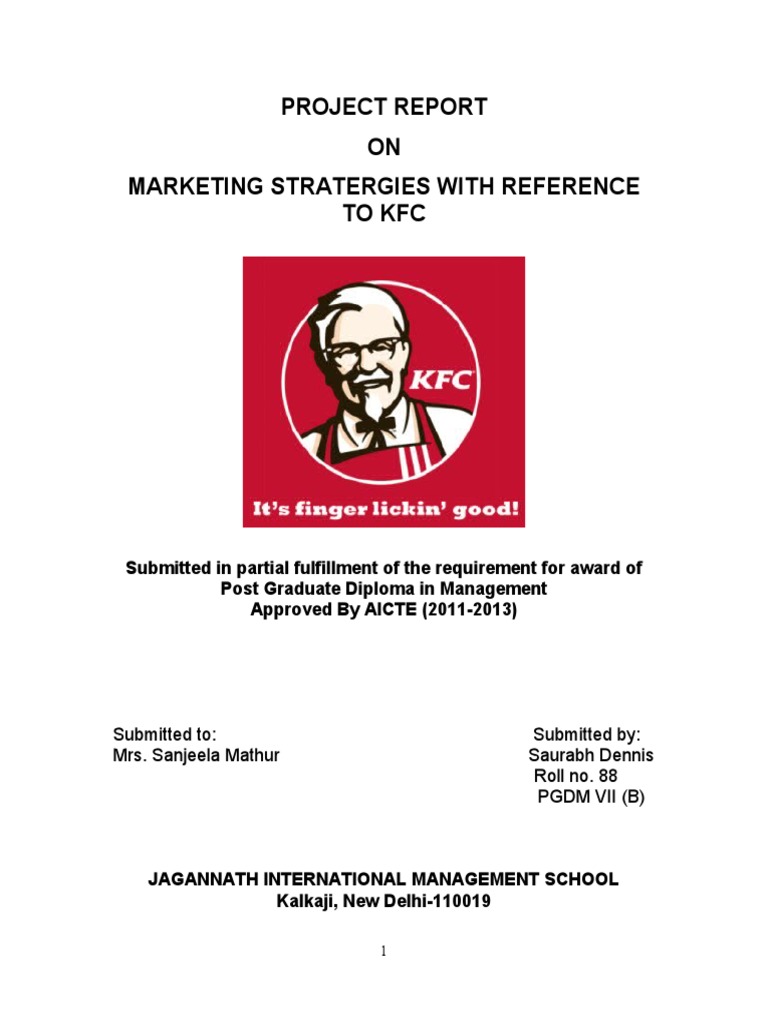 Kfc Pdf Pdf Fast Food Restaurants Fast Food