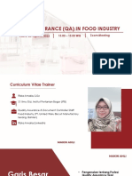 Materi Qa in Food Industry Makin Ahli 2022