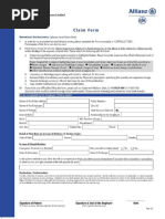 EFU Health Insurance Claim Form | PDF | Hospital | Patient