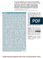 Stereotype Parental Factors and Girl Child's Participation in Post Primary Education The Case of Selected Secondary Schools in Boyo Division, North West Region of Cameroon