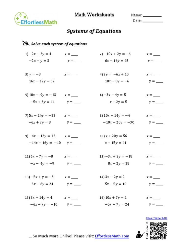 Systems of Equations | PDF | Mathematics