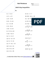 Multi Step Inequalities