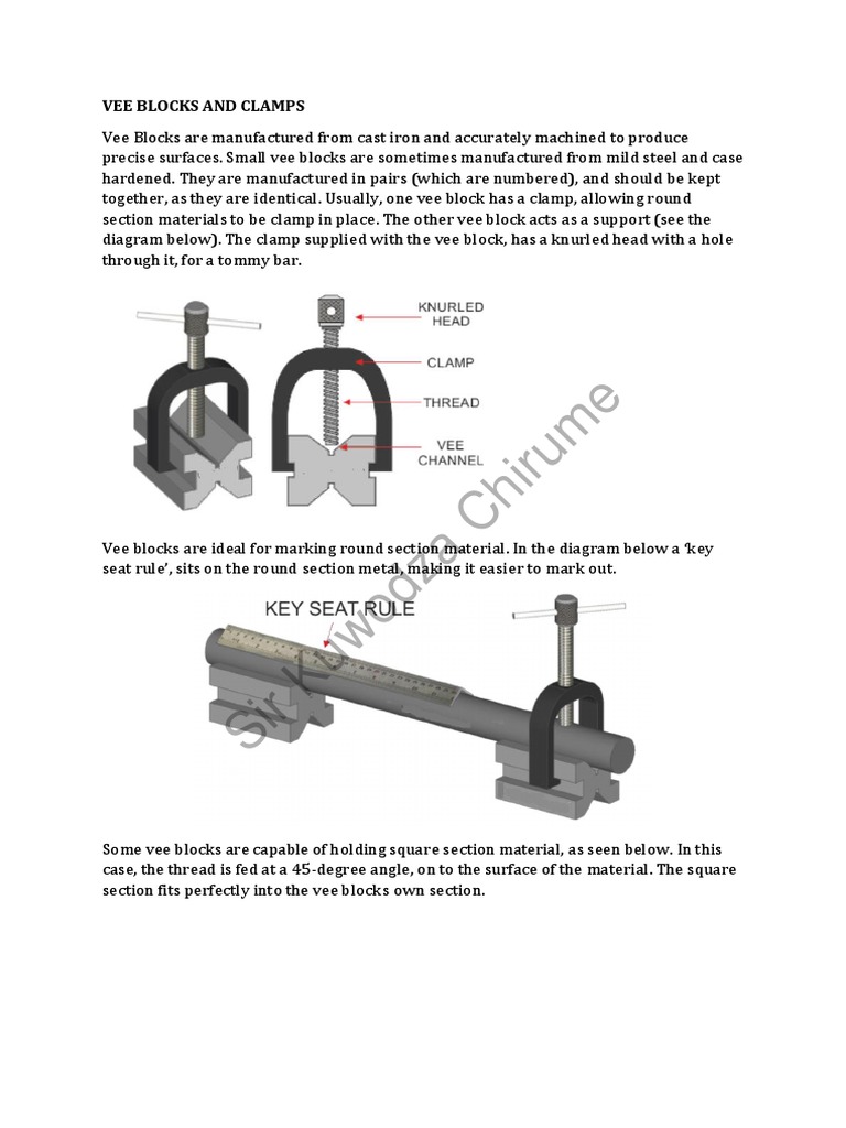 3 Vee Blocks and Clamps PDF