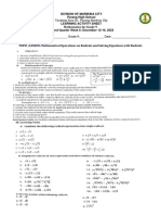 G9 Mathematics MATH OPERATIONS ON RADICALS