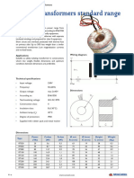 Toroidal Transformers Standard Range: Type RT