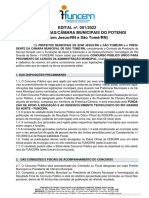 Edital de concurso público para prefeituras e câmara municipais no RN