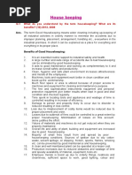 Importance of Good Housekeeping Practices | PDF | Housekeeping | Safety