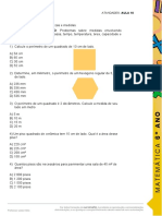 ATIVIDADE 10 - Perímetro e Área