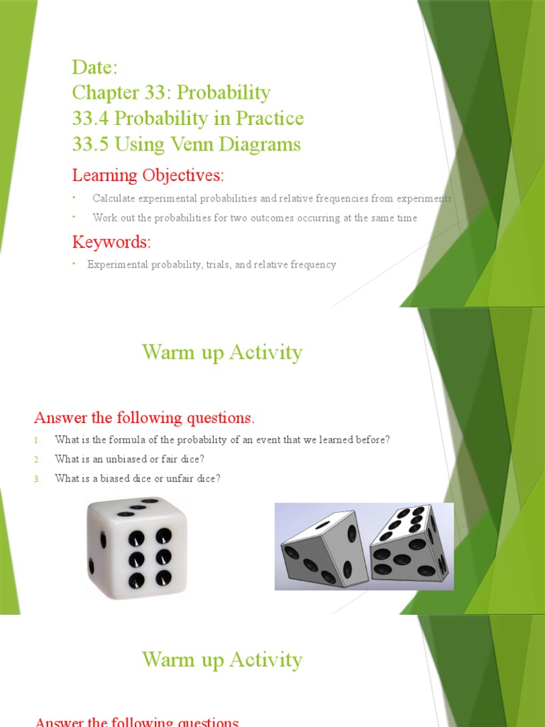 IGCSE Year 10 Core S 33.4 33.5 Lesson 78 | PDF | Probability | Bias Of ...