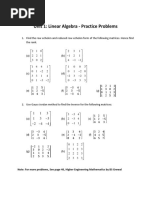 LinearAlgebra - Practice Problems