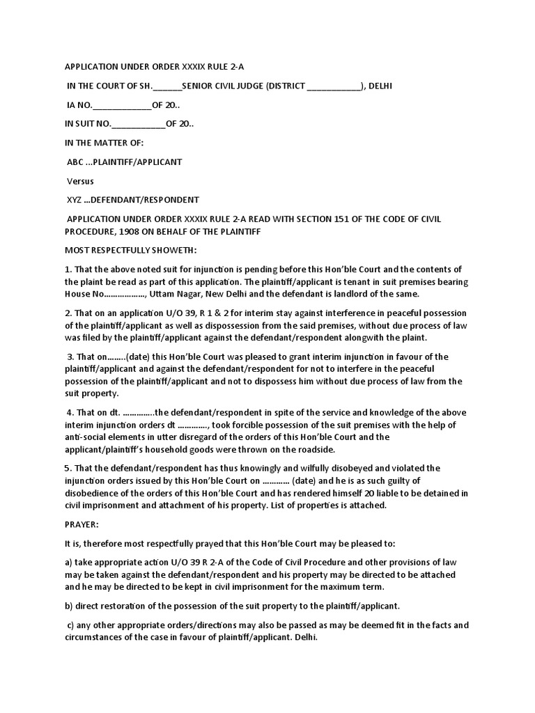 Application under order xxxix rule 2 pdf lawsuit government