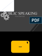 Public speaking first exercise