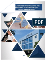 Relatório de autoavaliação da pós-graduação na UFRPE na visão dos servidores técnico-administrativos