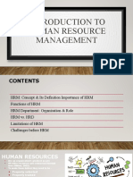 Introduction to Human Resource Management