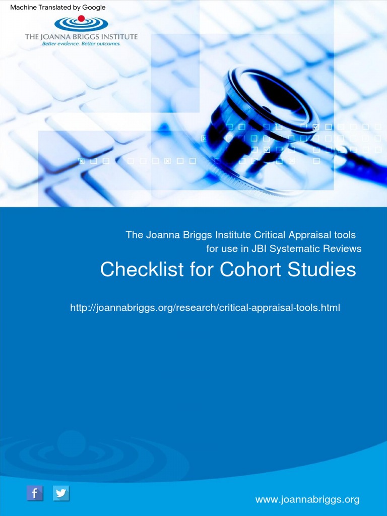JBI Critical AppraisalChecklist For Cohort Studies2017 0 PDF