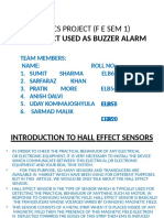 Hall Effect Used as Buzzer Alarm Physics Project