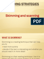 READING STRATEGIES: SKIMMING AND SCANNING TECHNIQUES