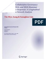 Evolution of Collaborative Governance in The 2015, 2016, and 2018 Myanmar Flood Disaster Responses: A Longitudinal Approach To A Network Analysis