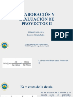 Formulación y Evaluación de Proyectos II Semana 7