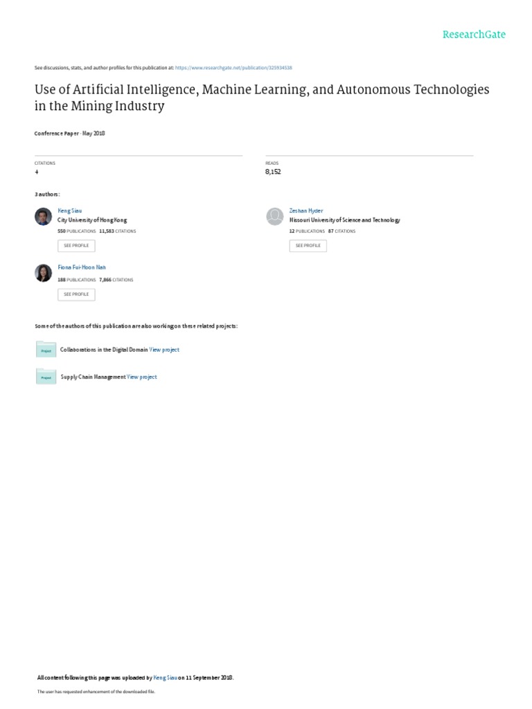 Useof Artificial Intelligence Machine Learningand Autonomous | PDF ...
