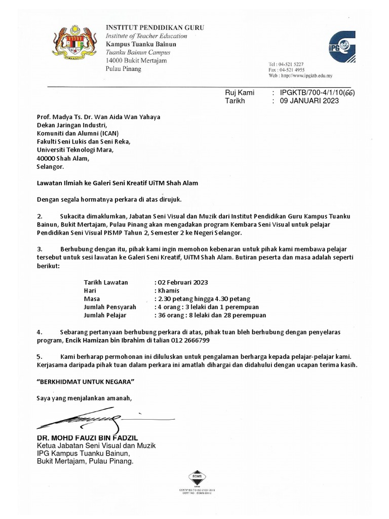 New Lawatan Galeri Uitm Shah Alam Pdf