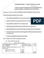 Joint Venture Worked Example Question 3 - Separte Books of Accounts