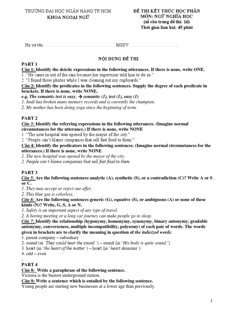 De thi ngu nghia hoc 1 1920 4 pdf lexical semantics semantics