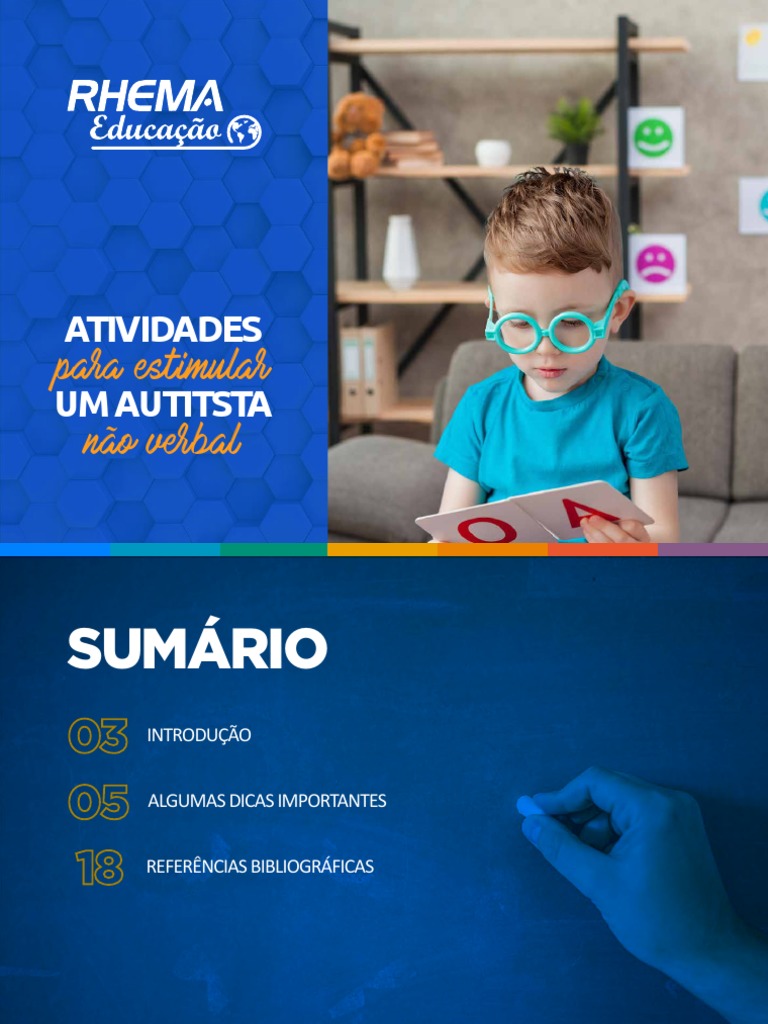 Atividade para Estimular Um Autista Não Verbal Rhema | PDF | Autismo