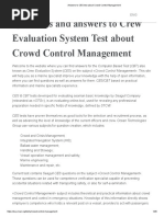 Answers To CES Test About Crowd Control Management