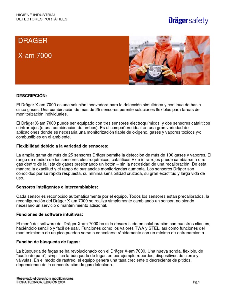 Detector De Gas X Am 7000 Pdf Gases