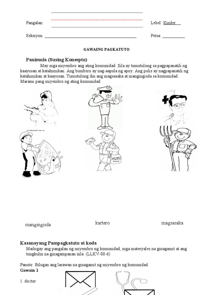 Week 16 Community Helpers | PDF