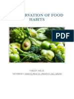 1.observation of Food Habits: Green Meal' Members: Parina, Pragya, Prishti, Dia, Krish