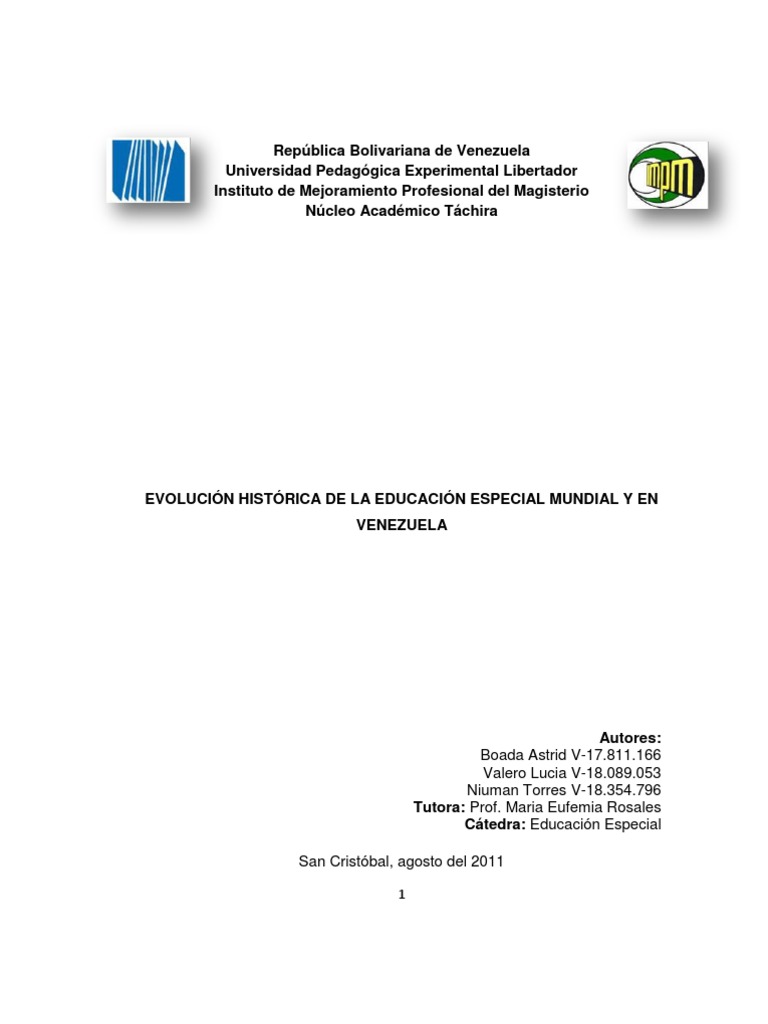 Educación Especial | PDF | Invalidez | Educación especial