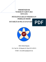 Permenkes Ri Nomor 55 Tahun 2013 Tentang Peyelenggaraan Pekerjaan Perekam Medis Di Fasilitas Pelayanan Kesehatan