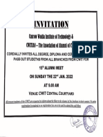 Jan 2023 Alumni Meet Invitation