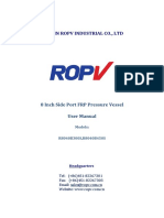 Harbin Ropv Industrial Co., LTD: 8 Inch Side Port FRP Pressure Vessel User Manual