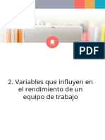 Variables que influyen en el rendimiento de un equipo