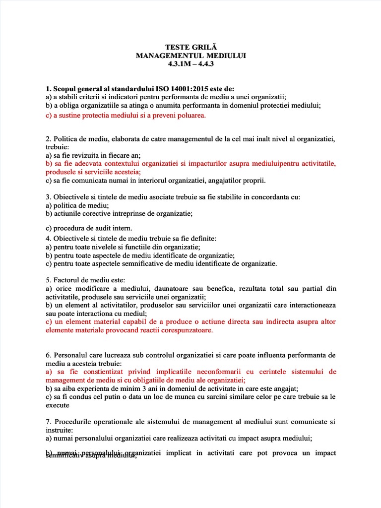PDF Test Grila Mediu 1 - Compress | PDF