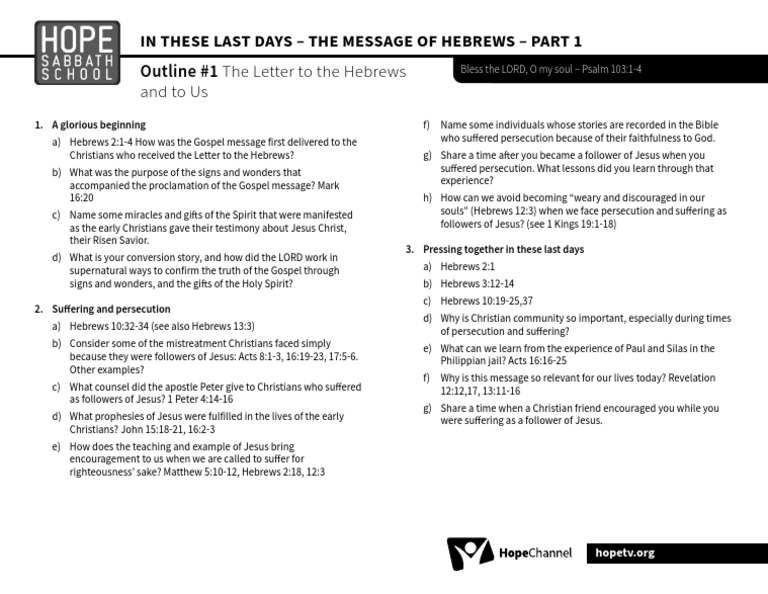 HOPE726 Hope Sabbath School Outlines 2022 Q1 01x PDF Jesus