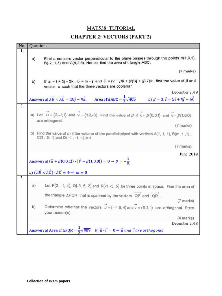 Advanced Vector Math Exams | PDF | Linear Algebra | Abstract Algebra