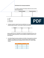 Problemas Tema 4. Planificación de Monoprocesadores.: Número de Proceso Instante de Llegada Tiempo de Proceso